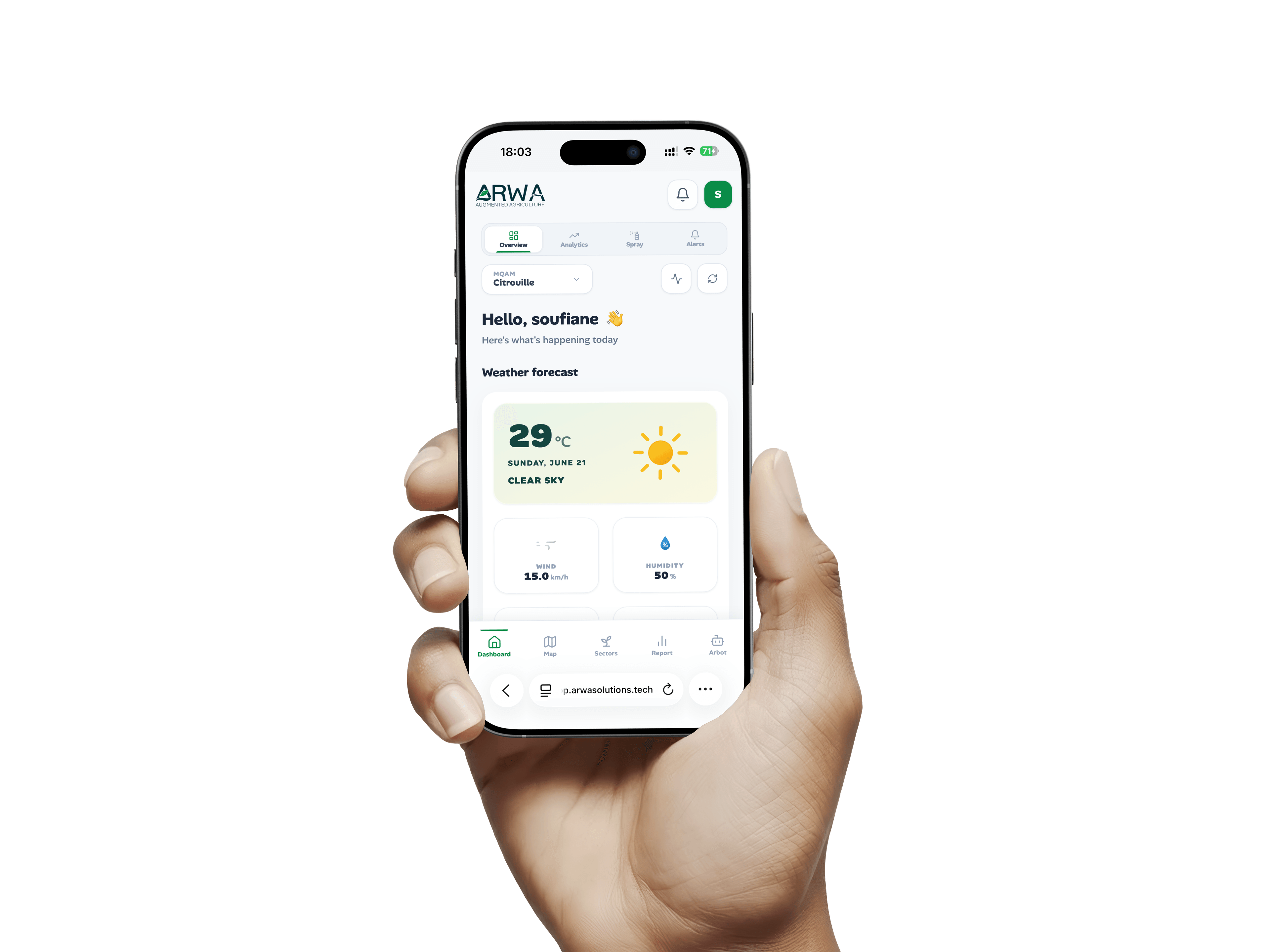 ARWA platform on mobile